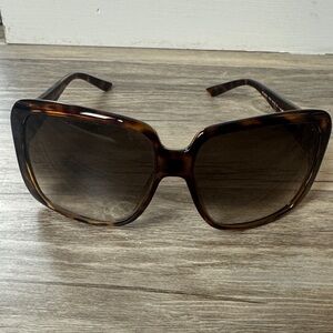 Gucci Oversized Brown Gradient Sunglasses Gold Logo Designer 60-14-115
